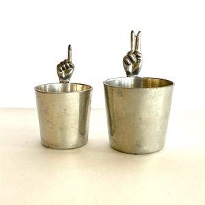 Napier 1940’s One finger Two finger Jigger set